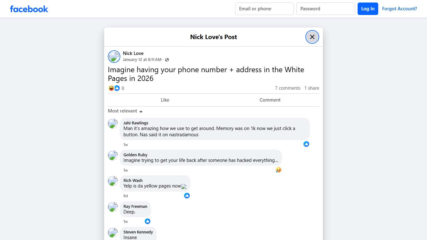 Nick Love - Imagine having your phone number + address in... | Facebook