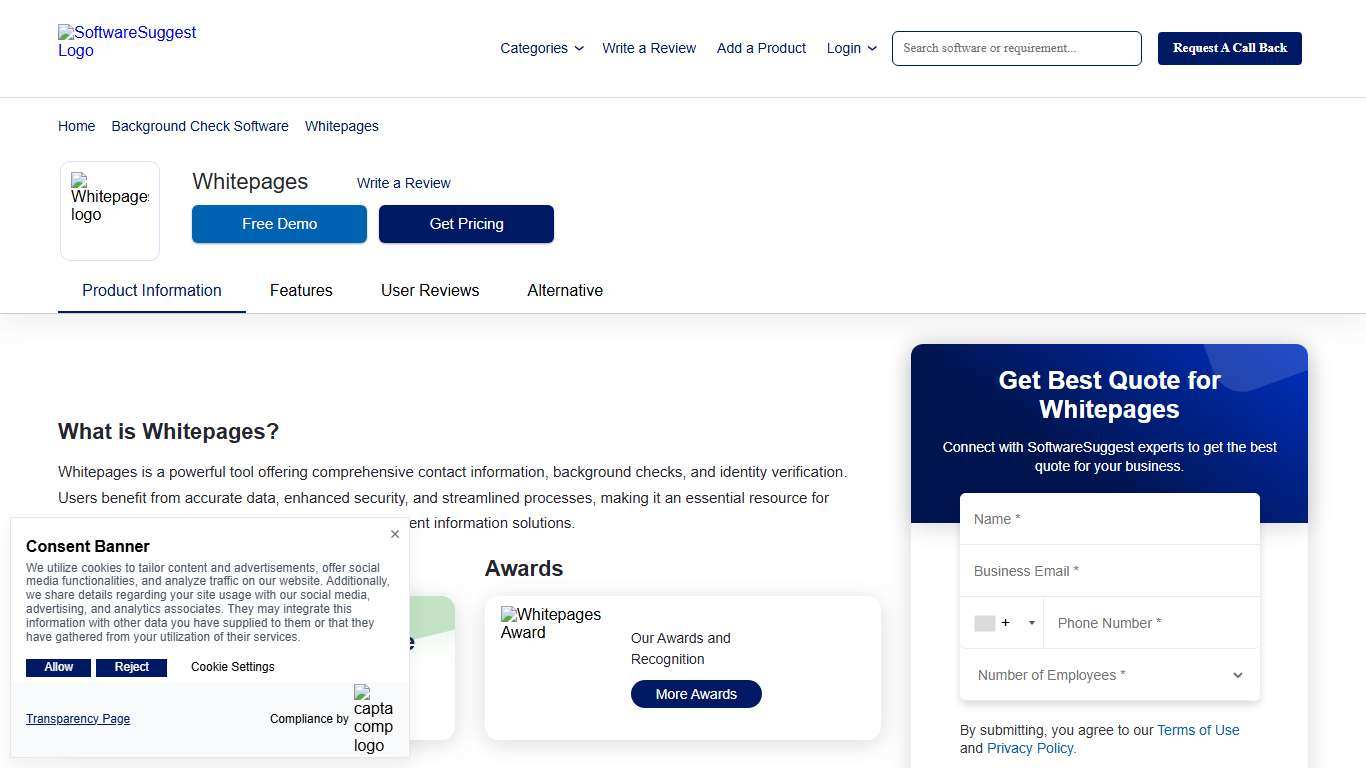 Whitepages - Pricing, Features, and Details in 2026